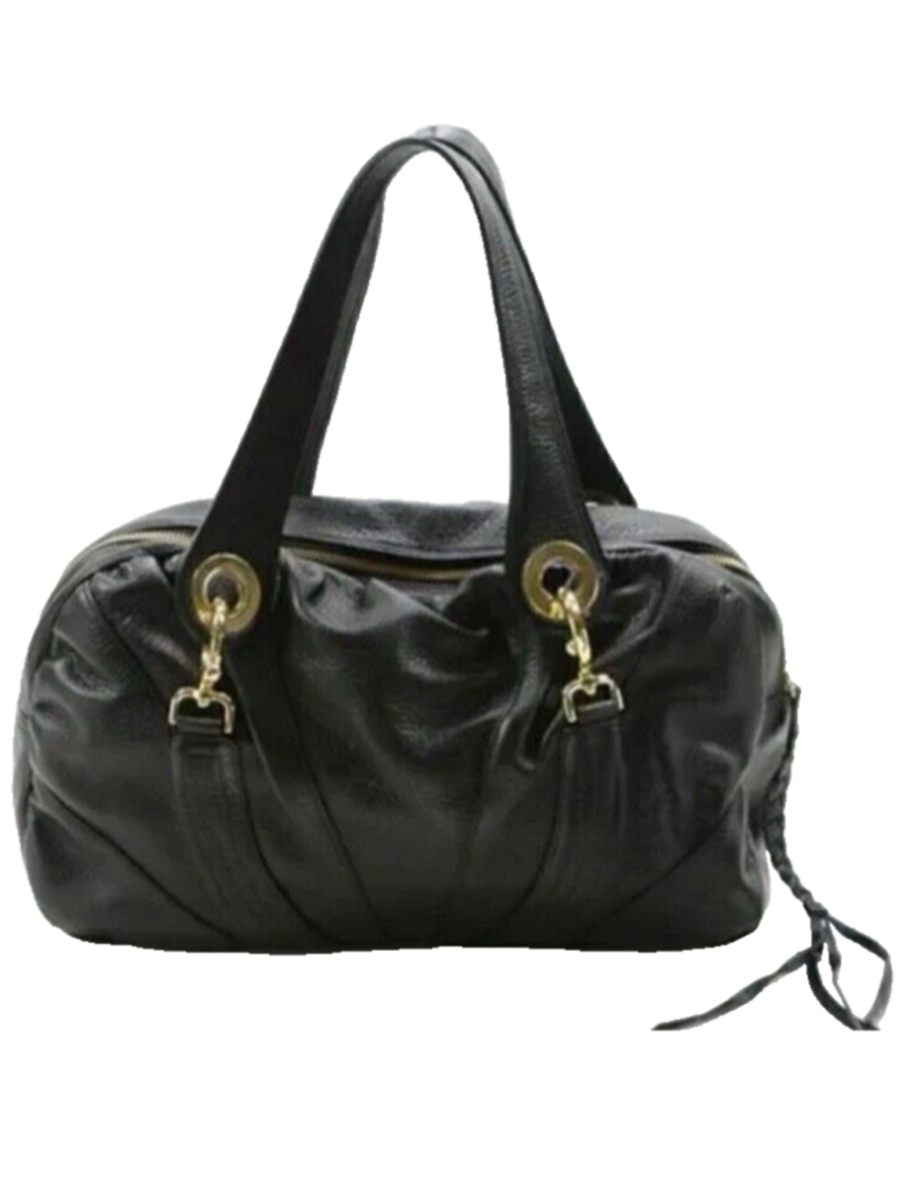 Goldenbleu Jordan Satchel large leather handbag purse old money